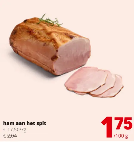 Promotie: Ham aan het spit