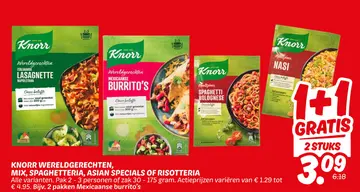 Aanbieding: Wereldgerechten, mix, spaghetteria, asian specials of risotteria