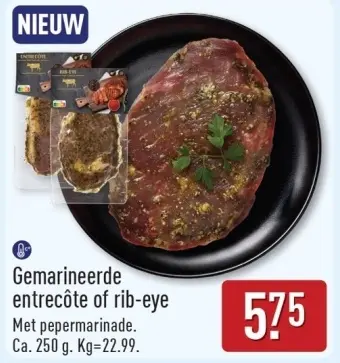 Aanbieding: Gemarineerde entrecôte of rib-eye
