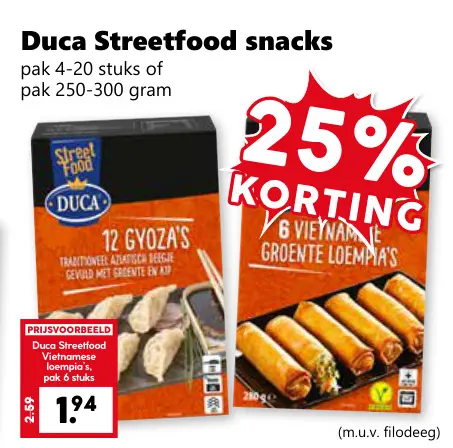 Aanbieding: Duca Streetfood snacks