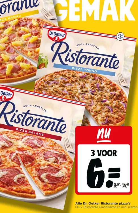 Aanbieding: Ristorante pizza's
