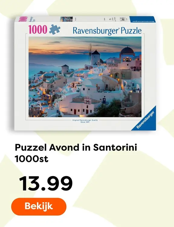 Aanbieding: Puzzel Avond in Santorini
