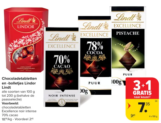 Promotie: Chocoladetabletten en -bolletjes