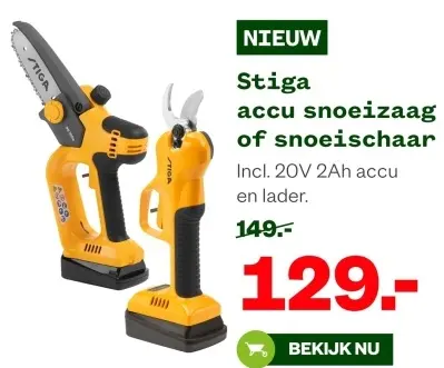 Aanbieding: accu snoeizaag of snoeischaar
