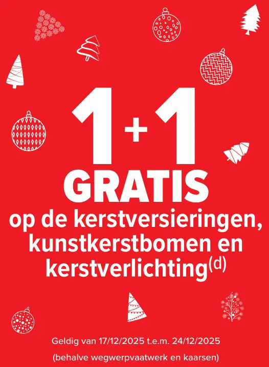 Promotie: Kerstversieringen, kunstkerstbomen en kerstverlichting