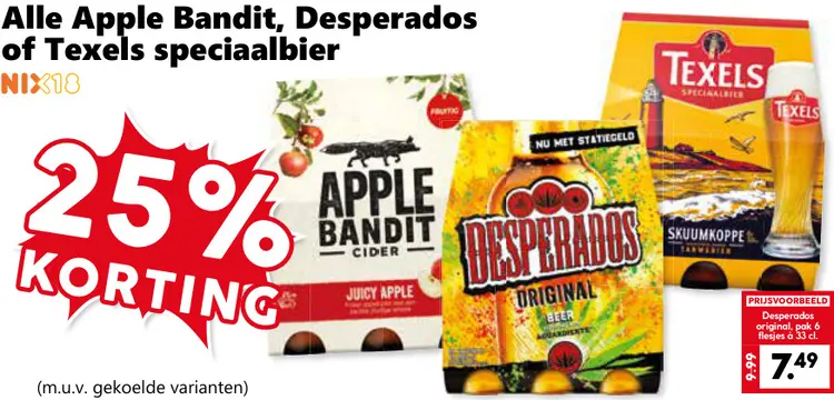 Aanbieding: Apple Bandit, Desperados of Texels speciaalbier