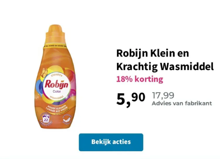 Aanbieding: Klein en Krachtig Wasmiddel