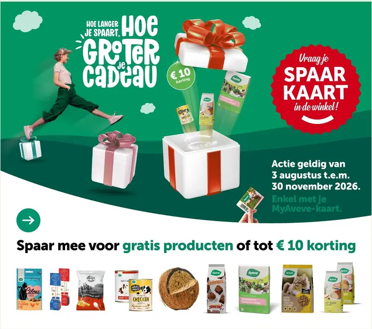 Promotie: Spaaractie voor gratis producten of korting