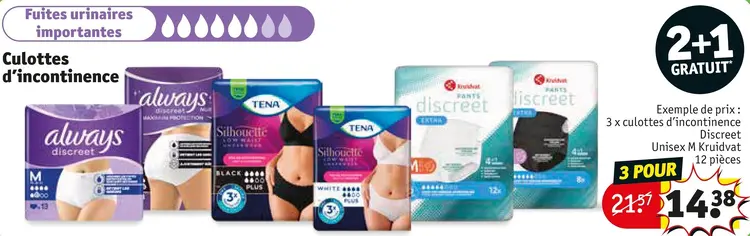 Offre: Culottes d'incontinence