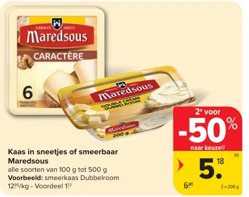 Promotie: Kaas in sneetjes of smeerbaar