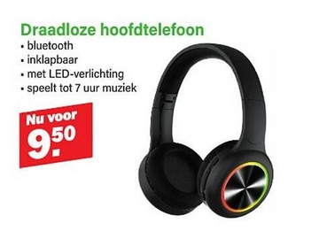 Aanbieding: Draadloze hoofdtelefoon