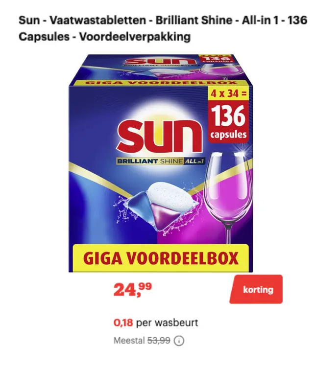 Promotie: Vaatwastabletten - Brilliant Shine - All-in 1