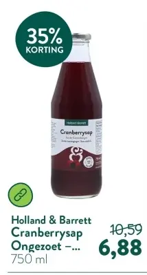 Aanbieding: Cranberrysap Ongezoet