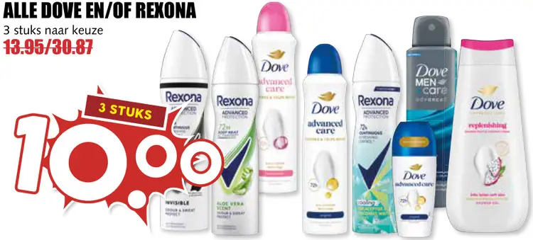 Aanbieding: Alle Dove en/of Rexona
