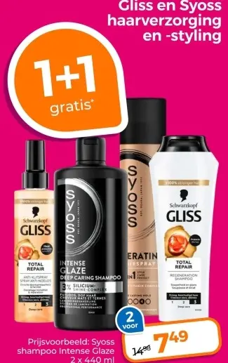 Aanbieding: Syoss shampoo Intense Glaze