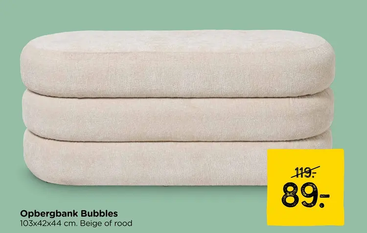 Aanbieding: Opbergbank Bubbles