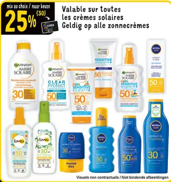 Offre: Crèmes solaires