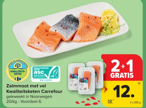 Promotie: Zalmmoot met vel