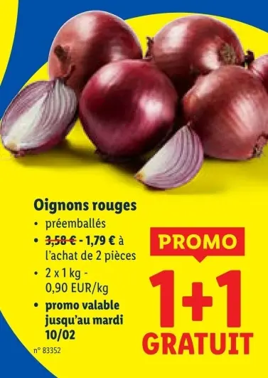 Offre: Oignons rouges