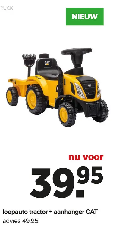 Aanbieding: loopauto tractor + aanhanger