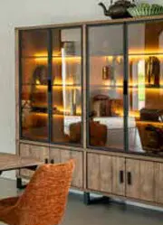 Promotie: Pavarotti, buffet 210 cm - 4-deuren + 4-glasdeuren (+ LED)