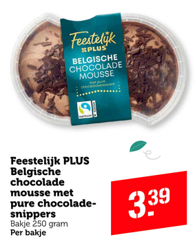 Aanbieding: Feestelijk Belgische Chocolade Mousse met pure chocoladesnippers
