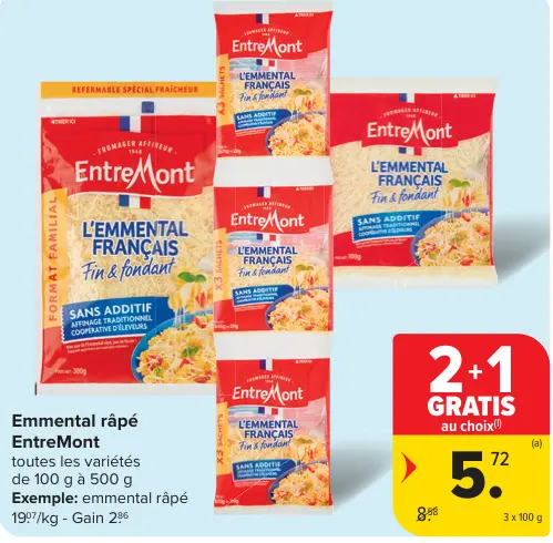 Offre: Emmental râpé