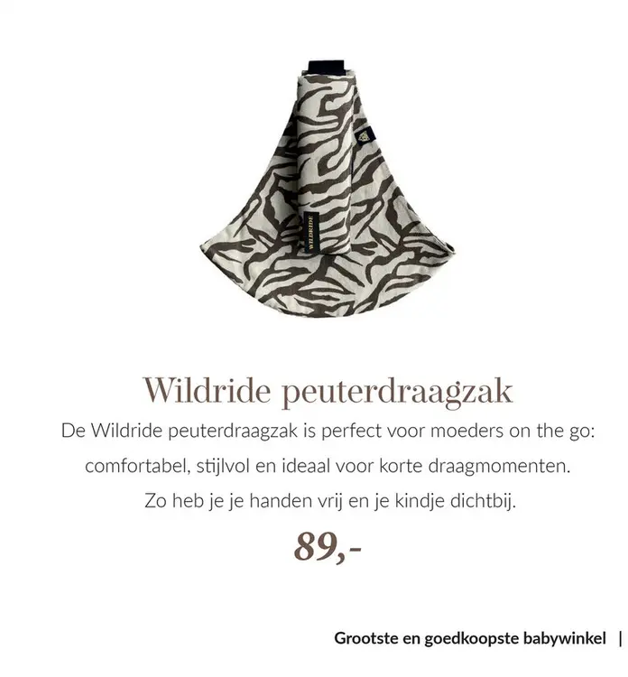 Aanbieding: Wildride peuterdraagzak