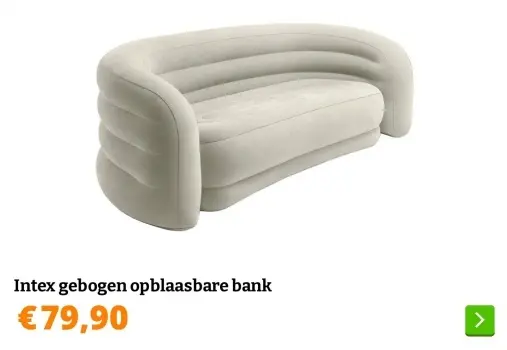 Aanbieding: gebogen opblaasbare bank