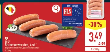 Aanbieding: Barbecueworsten, 4 st.