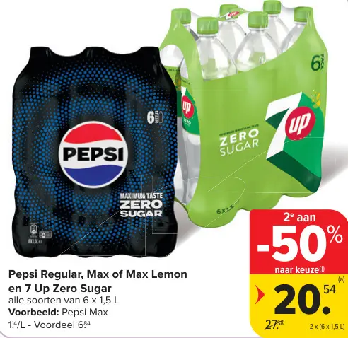 Promotie: Regular, Max of Max Lemon en 7 Up Zero Sugar