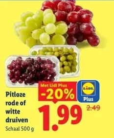 Aanbieding: Pitloze rode of witte druiven