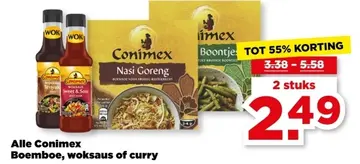 Aanbieding: Alle Conimex Boemboe, woksaus of curry