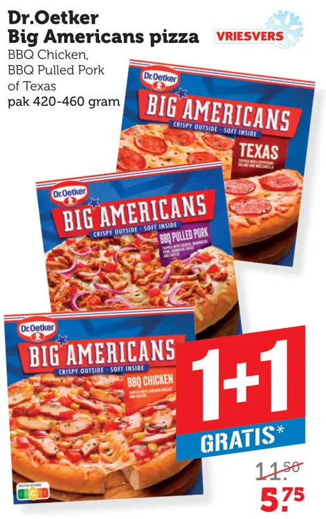 Aanbieding: Big Americans pizza
