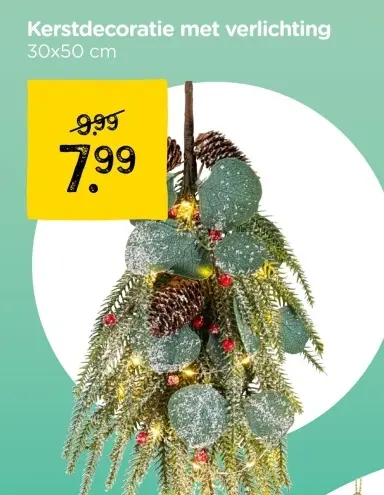 Aanbieding: Kerstdecoratie met verlichting
