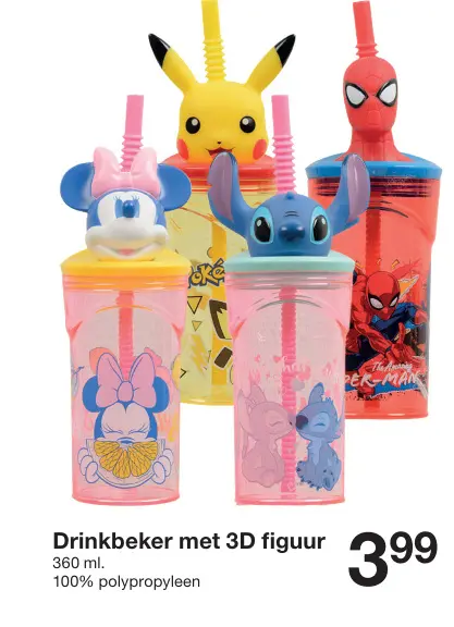 Promotie: Drinkbeker met 3D figuur