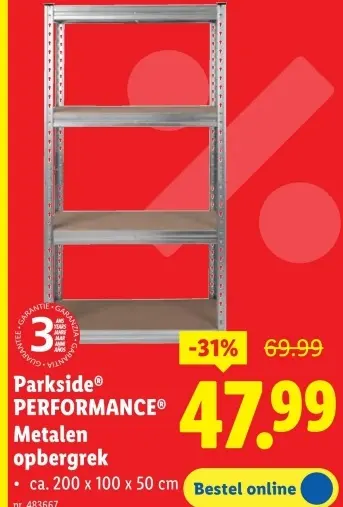 Promotie: Metalen opbergrek