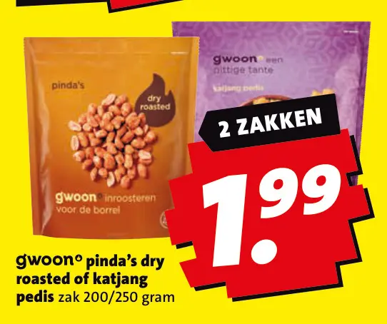 Aanbieding: pinda's dry roasted of katjang pedis