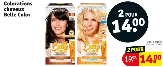 Offre: Colorations cheveux Belle Color