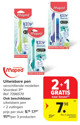 Promotie: Uitwisbare pen