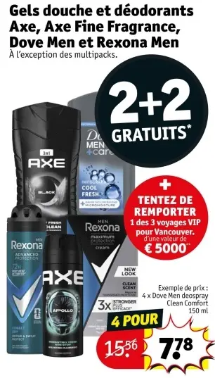 Offre: Gels douche et déodorants