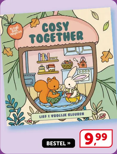Promotie: Cosy Together - Lief & vrolijk kleuren - cozy kleurboek
