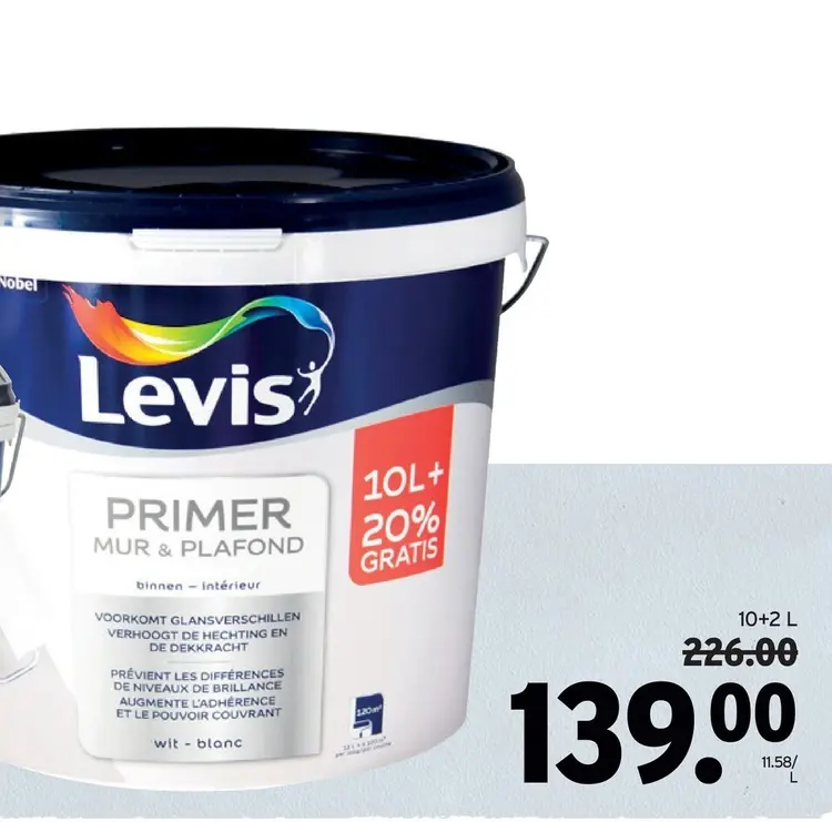Offre: Levis Primer Mur & Plafond