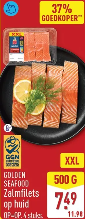 Aanbieding: Zalmfilets op huid