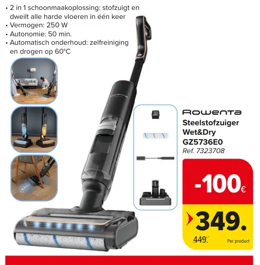 Promotie: Steelstofzuiger Wet&Dry GZ5736E0