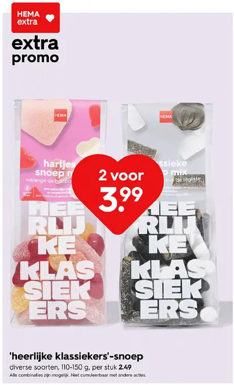Promotie: 'heerlijke klassiekers'-snoep