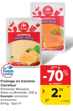Offre: Fromage en tranches Carrefour