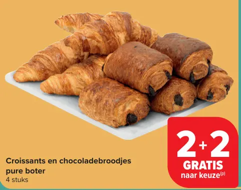 Promotie: Croissants en chocoladebroodjes