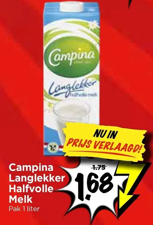 Aanbieding: Langlekker Halfvolle Melk