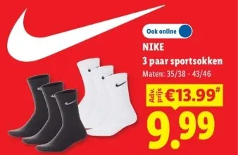 Aanbieding: NIKE 3 paar sportsokken
